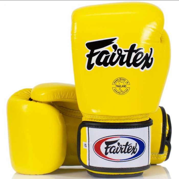 Боксови Ръкавици - Fairtex BGV1 Thai Boxing Gloves - Yellow